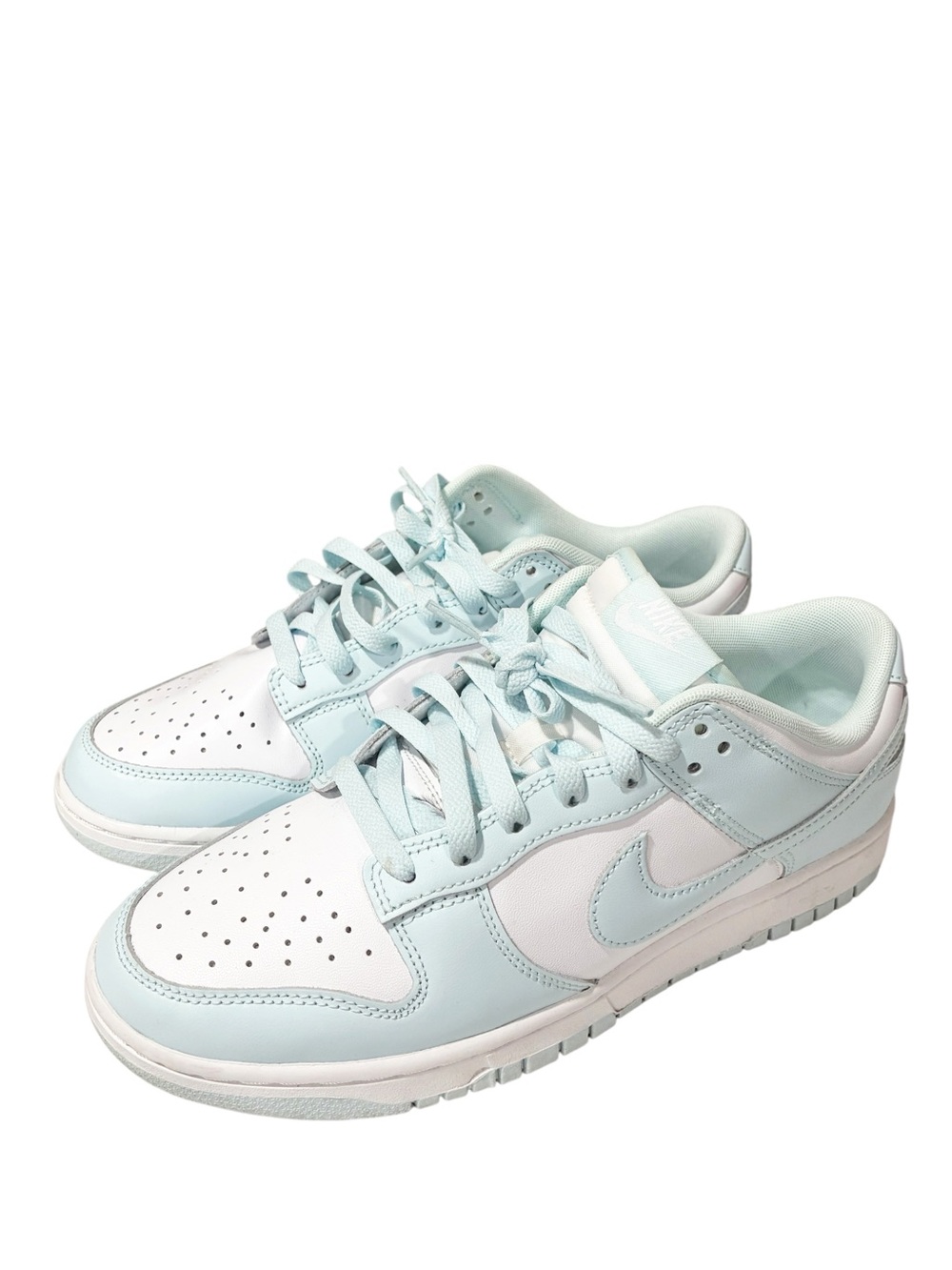 Nike Dunk Low GS White Glacier Blue Mens Low Top Sneakers Size 9